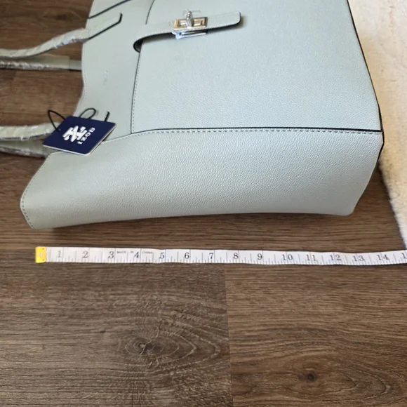IZOD Women's Light Sage Tote Bag - Structured Everyday Handbag - Picture 7 of 12